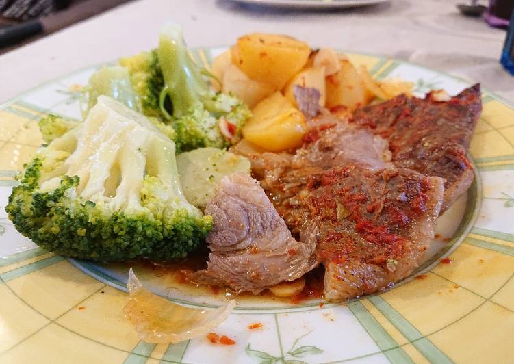 Simple Way to Make Ultimate Roast Lamb with Potatoes