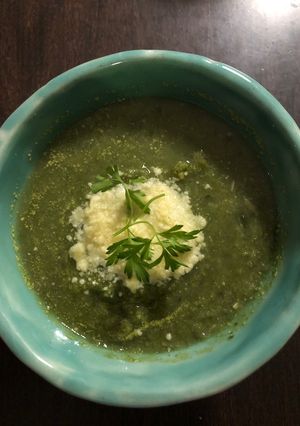 Una foto de Sopa verde