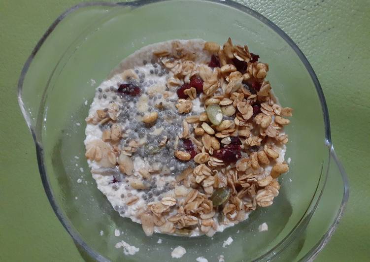Bagaimana memasak Basic Overnight Oats Anti Gagal