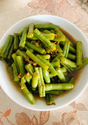 Hình của món Đậu đũa xào tỏi.