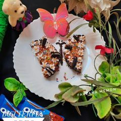 A picture of Oreo butterfly cheese cake.
