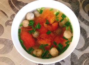 Hình của món Canh nấm thịt bằm.
