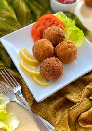 صورة لوصفة كرات البطاطا بالجبن
