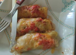 Una foto de Canelones de proteína de soja (🌱) (vegano)