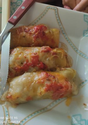 Una foto de Canelones de proteína de soja (🌱) (vegano)