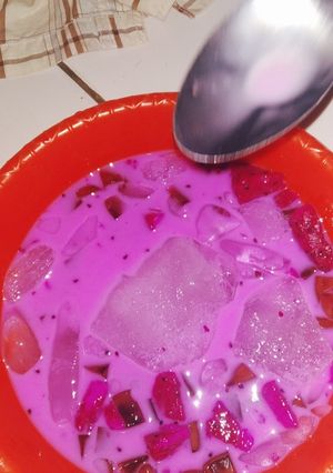 Foto resep Es buah naga cincau