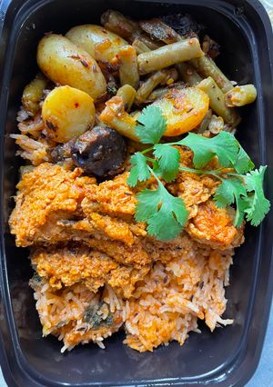 A picture of Jollof Rice - Spicy Nigerian Rice.