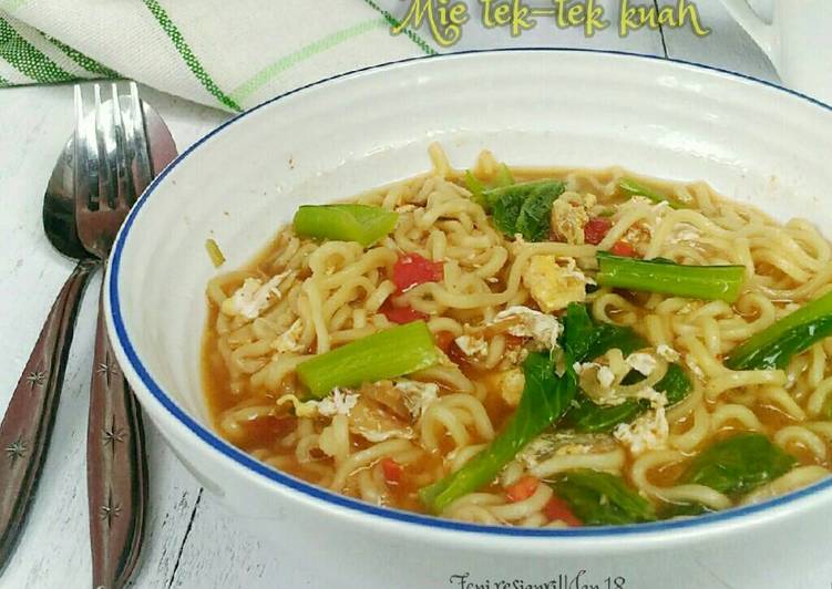 Resep Mie tek-tek kuah #PR_AnekaMieKuah, Enak Banget