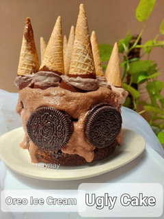 Foto resep Ugly Cake (Oreo Ice Cream Tart)