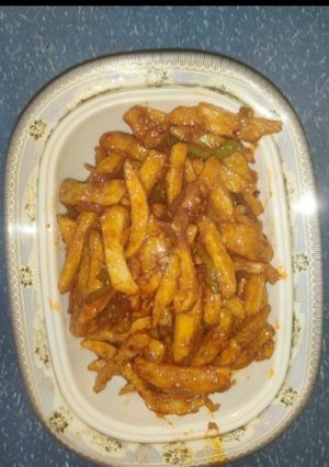 A picture of Honey chilli Potato.
