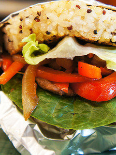 A picture of Beef Rice Burger.