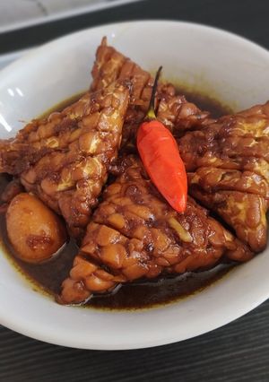 Foto resep Bacem tempe + telur puyuh yummy