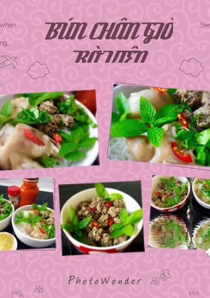 Hình của món Món bún móng giò, bò viên.