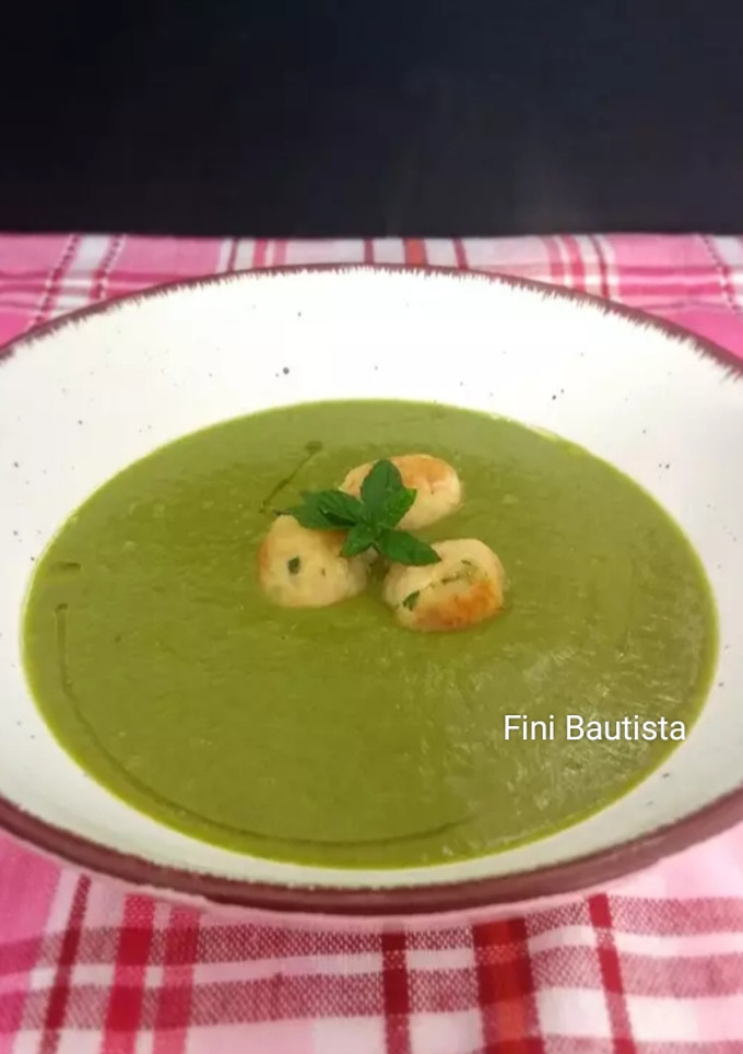 Una foto de Crema de guisantes