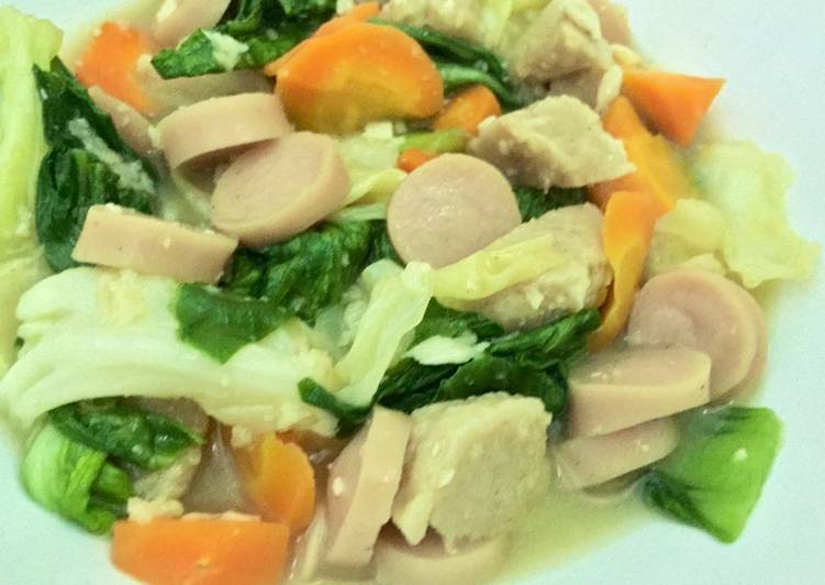 Bahan-bahan Capcay sederhana (menu sahur) yang lezat Untuk Jualan