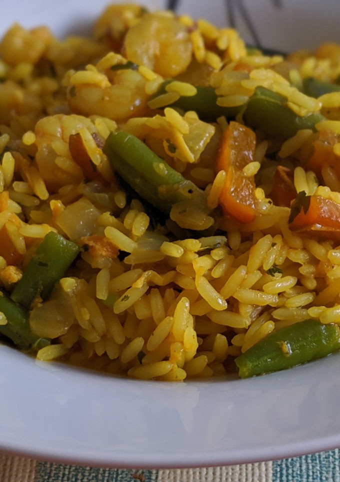 Una foto de Arroz del día con cangrejo chatka