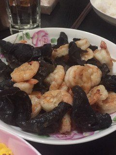 Una foto de Camarones con hongos 🍄