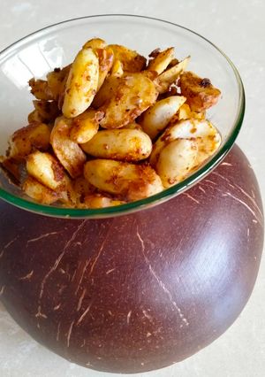 A picture of Chatpata Jackfruit Seeds chaat.