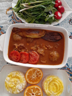 عکسی از دستور قیمه بادمجون