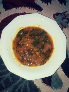 A picture of Pumpkin soup(miyar taushe).