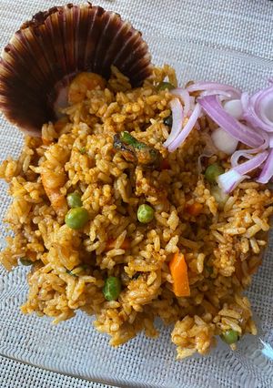 Una foto de Arroz con mariscos