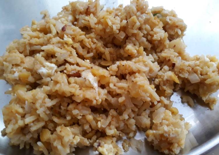 Egg rice with left over khichdi