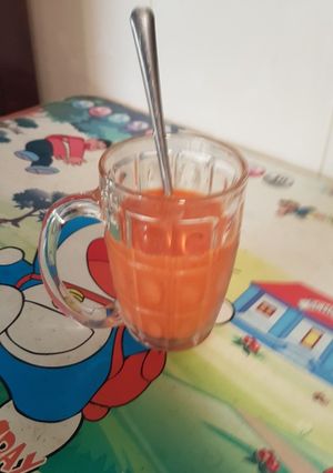 Hình của món Sinh tố chuối gấc.