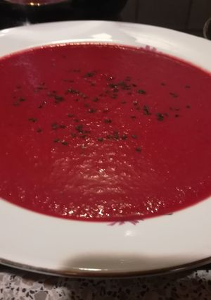 Céklakrém leves recept fotója