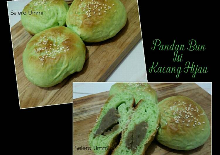 Cara membuat Pandan Bun Isi Kacang Hijau mantap