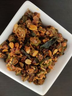 வெண்டை, வேர்க்கடலை மிளகு வறுவல் (ladies finger, groundnuts pepper fry) செய்முறை முக்கிய புகைப்படம்