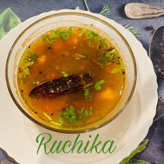 A picture of Pepper Tomato Rasam.