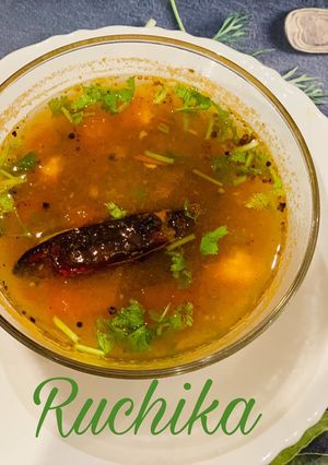 A picture of Pepper Tomato Rasam.