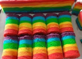 Masakan Unik Rainbow roll cake mini Sedap
