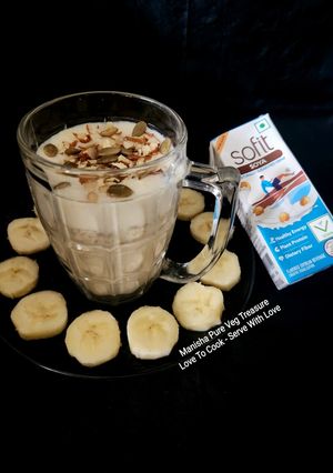 A picture of Soya Milk Banana Smoothie.