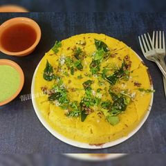 A picture of Super spongy instant Besan Dhokla.