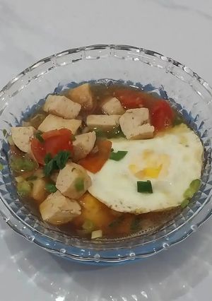 Foto resep Telor ceplok tahu kuah kecap