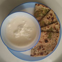 Matar paratha A picture of Matar paratha.