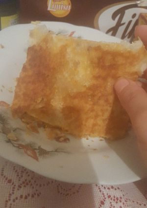 صورة لوصفة كوكا بالعجينة المورقة