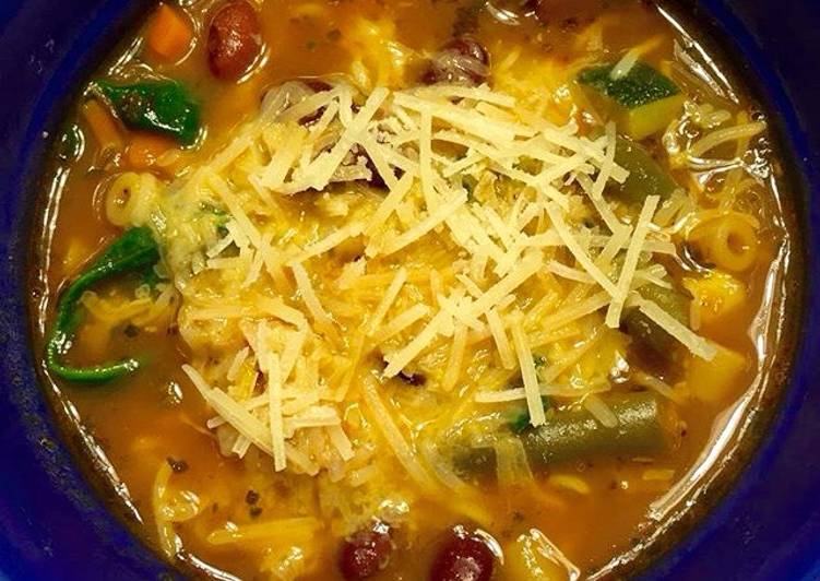 Steps to Prepare Quick Minestrone soup