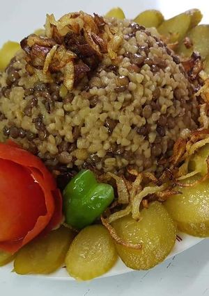 صورة لوصفة مجدرة البرغل