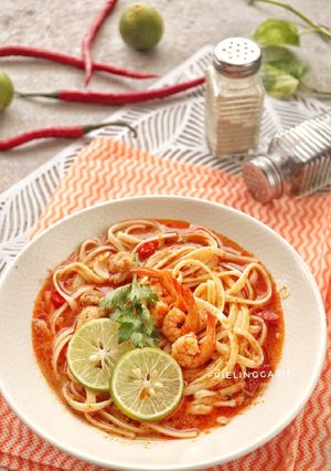 Foto resep Fettuccine Kuah Kari Merah
