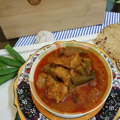 A picture of Bhindi gosht.