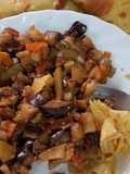 Pumpkin Chapati served with Indian vegetables