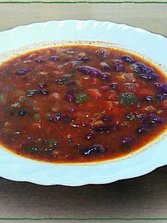 Una foto de Alubias pintas con olla expres. Receta vegana