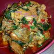 Iwak pe (ikan pari) sambel kemangi