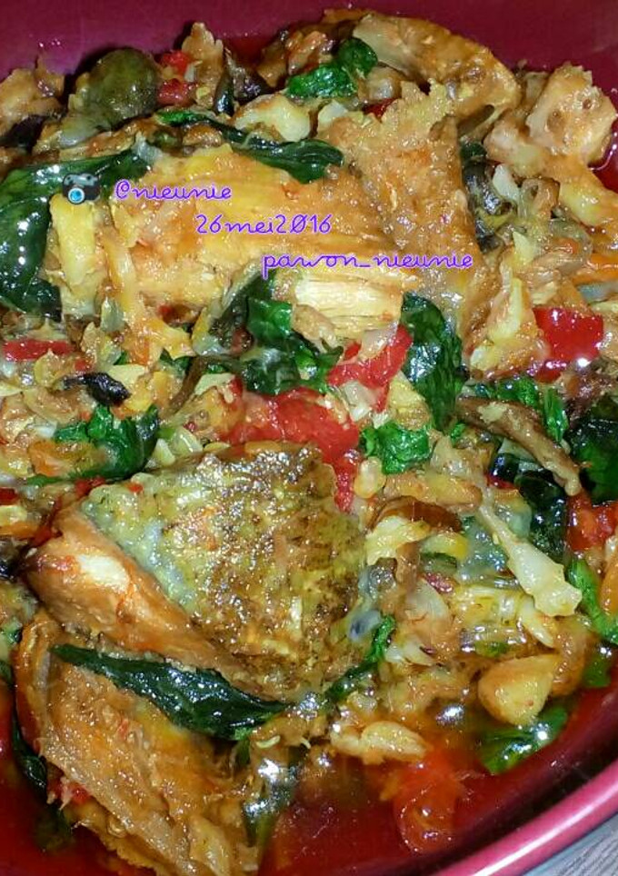 Foto resep Iwak pe (ikan pari) sambel kemangi