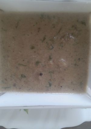 A picture of Creamy Chicken soup.