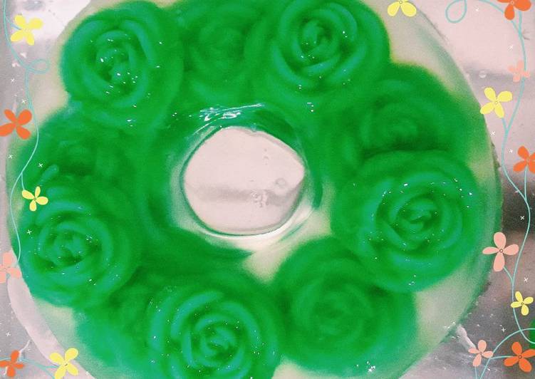 Resep masakan Pudding Kaca Motif Mawar | Cara Buat Pudding Kaca Motif Mawar Yang Sedap