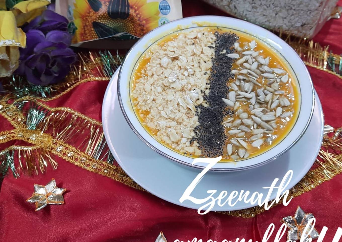 Overnight Mango Yoghurt Breakfast Bowl