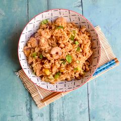 A picture of Mango Prawn Fried Rice.